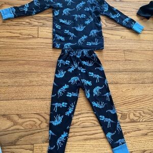 Dino Dreams Kids Pajama Set - Black and Blue